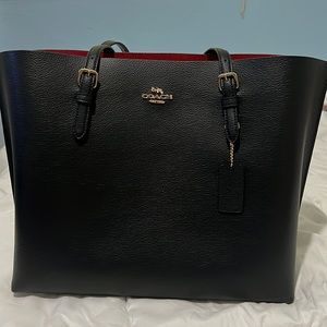 Black Coach Mollie Tote Bag
